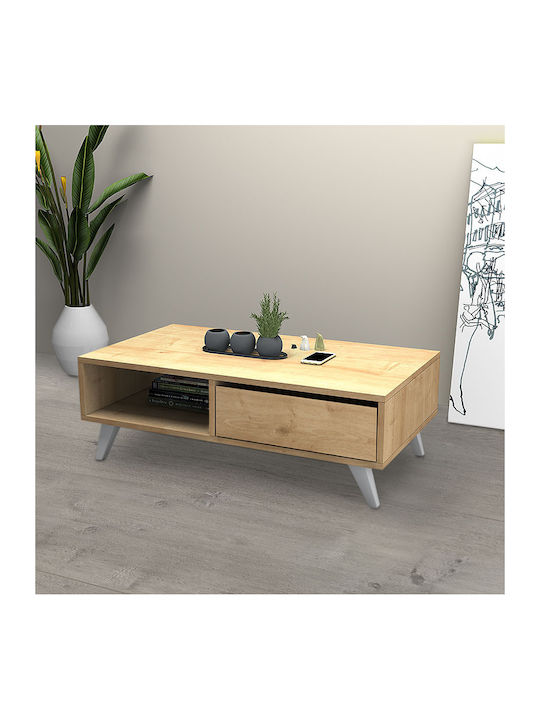 Rectangular Central Coffee Table Aster Wooden Sonoma W120xL56xH40cm