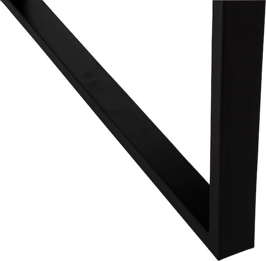 Măsuță Centrală Rectangulară Shaben din Lemn Neagră 120x60x46cm