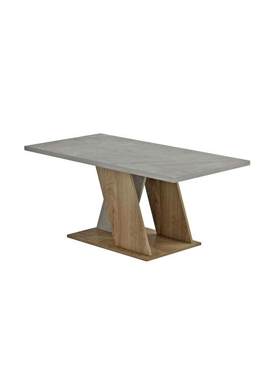 Rectangular Central Coffee Table Dile Wooden Grey W110xL55xH47cm