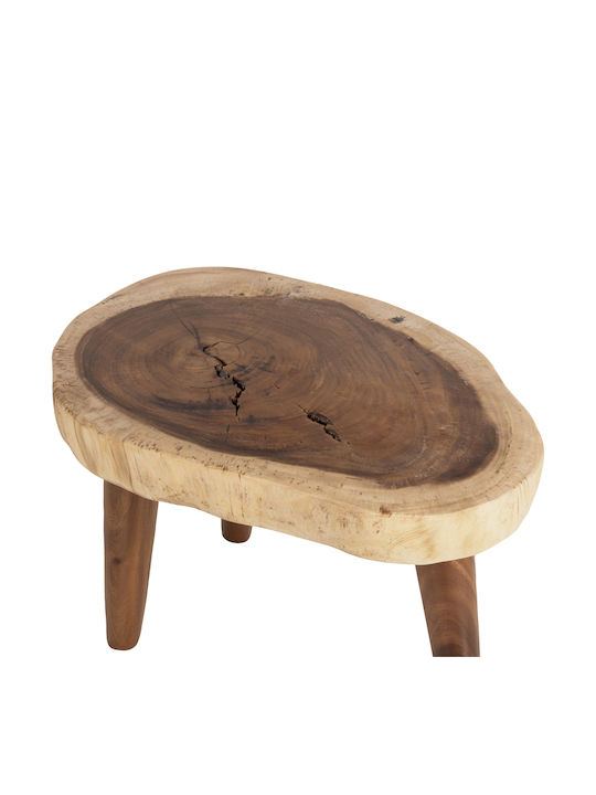 Oval Zentral Kaffeetisch Dompu aus Massivholz M66xB44xH46cm HomeMarkt