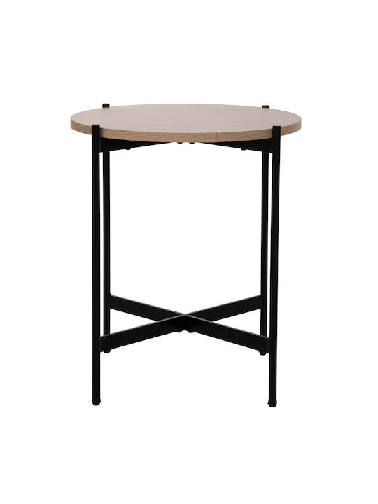 Round Side Table Sonoma Wooden Sonoma M36xW36xH55cm