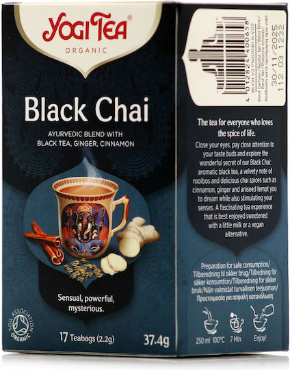 Yogi Tea Μαύρο Τσάι Βιολογικό Προϊόν 17 Φακελάκια 30gr
