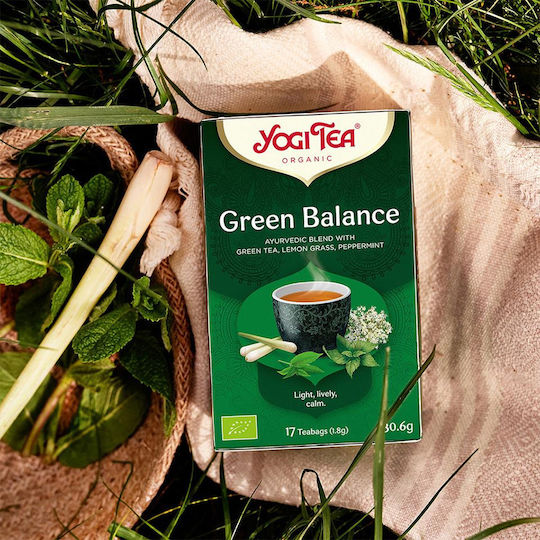 Yogi Tea Πράσινο Τσάι Βιολογικό Προϊόν Green Balance 17 Φακελάκια 30.6gr