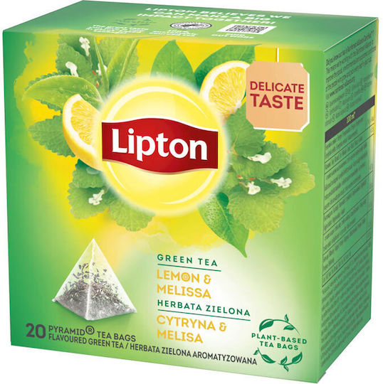 Lipton Πράσινο Τσάι 20 Φακελάκια 36gr με Άρωμα Λεμόνι & Μελισσόχορτο