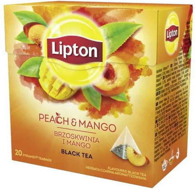 Lipton Μαύρο Τσάι Ροδάκινο & Μάνγκο 20 Φακελάκια