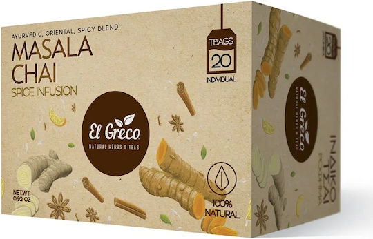 El Greco Μαύρο Τσάι Masala 20 Φακελάκια 26gr