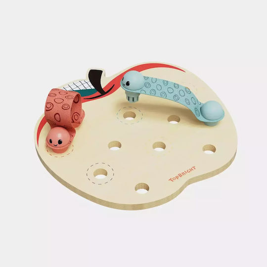 Top Bright Λογικής Μήλο Με Σκουλήκια Educational Game Knowledge made of Wood for 1-3 Years Old