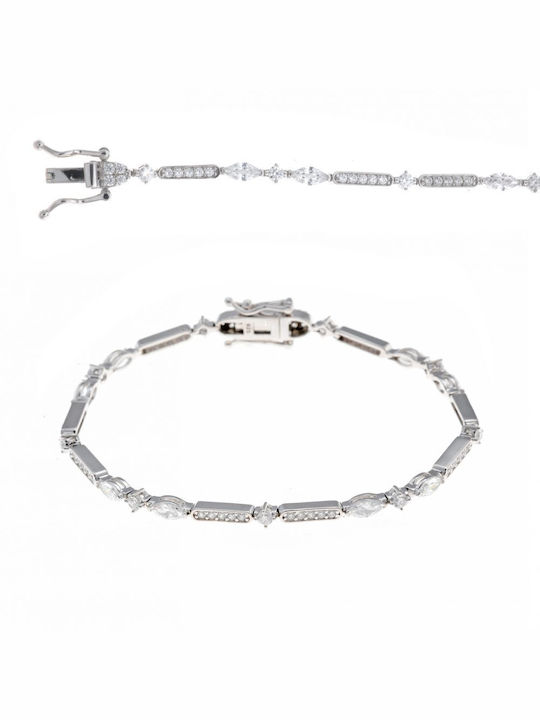 Salvatore Plata Damen Armband Riviera aus Silber mit Zirkon