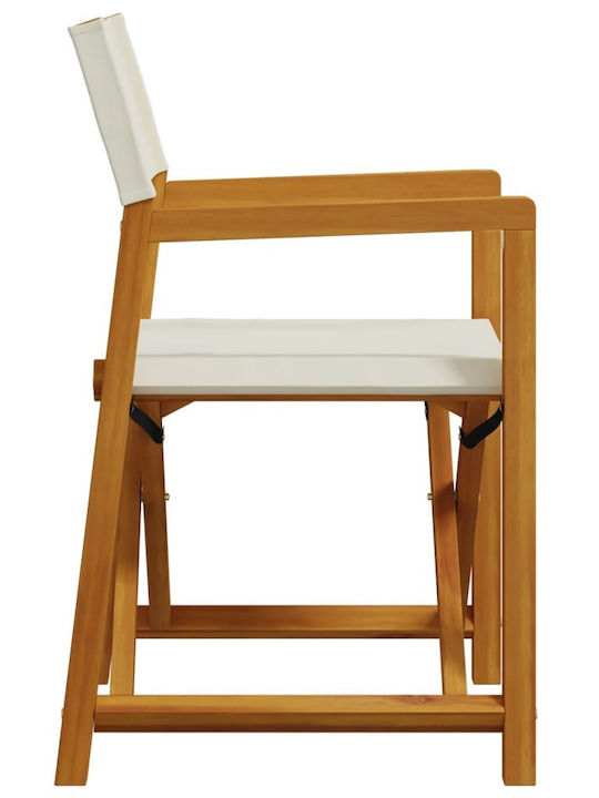 Director's Chair Wooden Cream with Cushion 6pcs 54x53.5x85.5cm