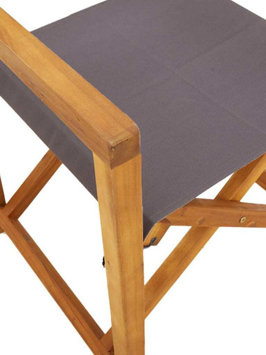 Director's Chair Wooden Grey 2pcs 54x53.5x85.5cm