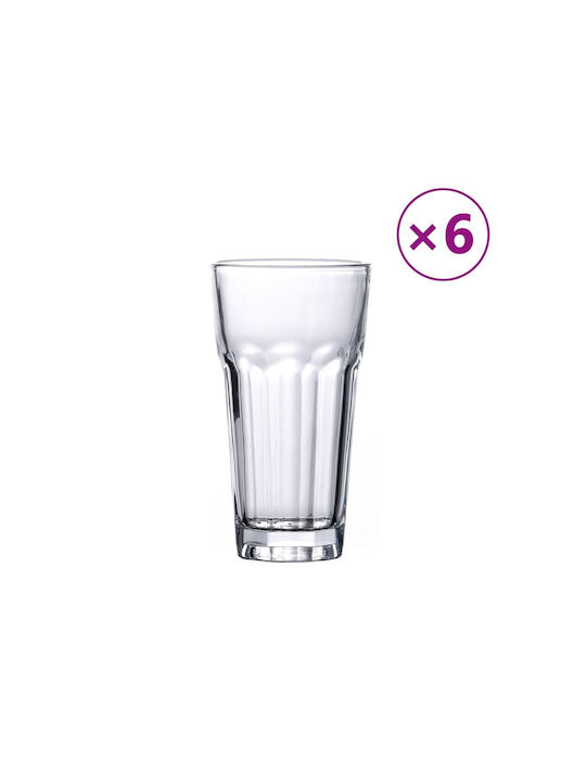 vidaXL Set Gläser Cocktail/Trinken / Wasser / Kaffee/Freddo aus Glas 310ml 6Stück