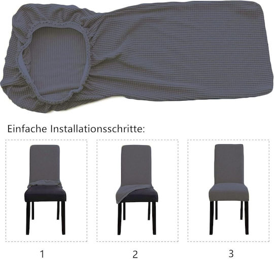 Zola Elastische Abdeckung Für Stuhl Dunkelgrau 62x48cm