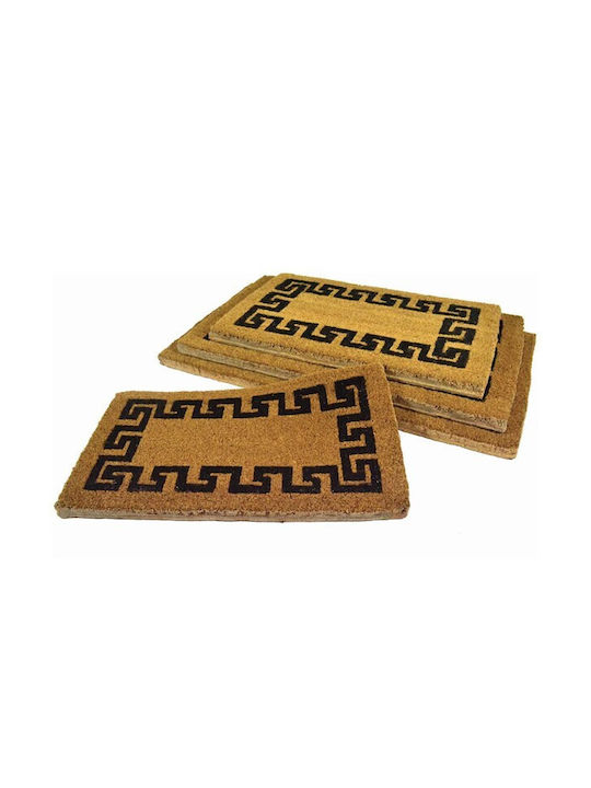 Sidirela Entrance Mat made of Coir Natura Meander 55x90cm