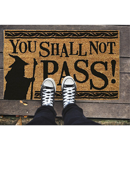 Pyramid International Entrance Mat made of Coir with Anti-slip Backing Lord Rings You Shall Not Pass Beige 40x60cm