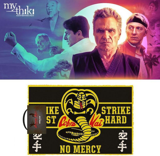 Pyramid International Fußmatte aus Kokosnussfasern mit rutschfester Unterlage Cobra Kai No Mercy Black / Yellow 40x60cm