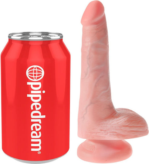 King Cock Dildo mit Hoden und Saugnapf Light 15cm