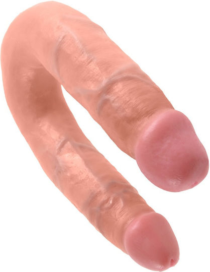 King Cock Διπλό Dildo με Βεντούζα Flesh 34cm