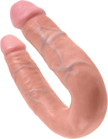 King Cock Διπλό Dildo με Βεντούζα Flesh 34cm