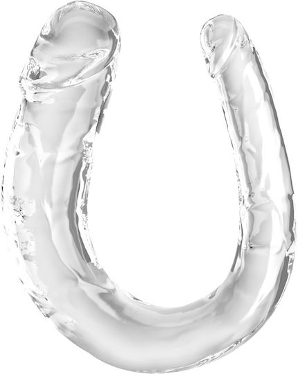 King Cock Dildo dublu Transparent 33cm