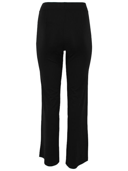 Didone Women's High-waisted Fabric Trousers Flare Black