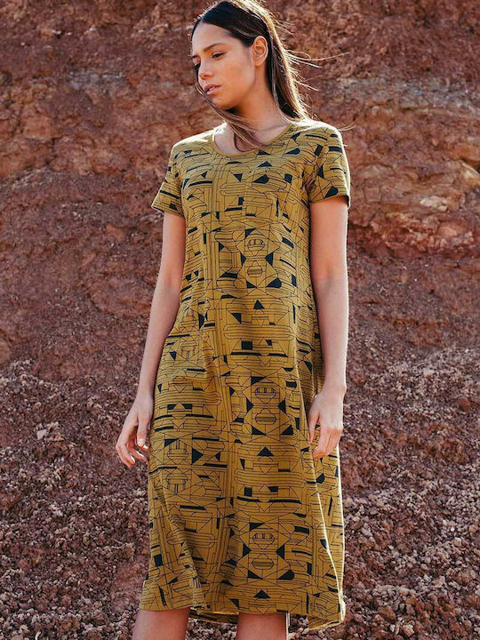 Summer Midi Dress Yellow
