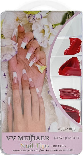 Nail Tips in Red Color IS-718612655