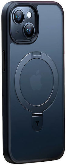 Torras Upro Ostand Matte 360 Full Cover Tempered Glass 1.5mm Μαγνητικό Μαύρο (iPhone 15)
