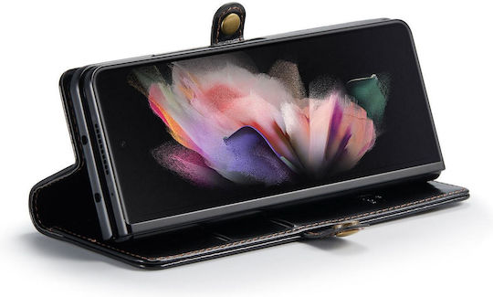 Caseme Leather Texture Портмоне Изкуствена кожа Черен (Galaxy Z Fold 3)