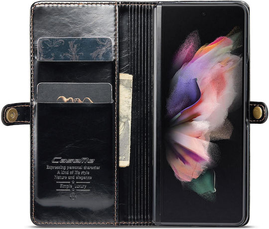 Caseme Leather Texture Портмоне Изкуствена кожа Черен (Galaxy Z Fold 3)