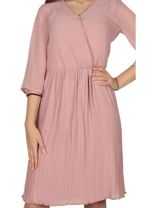 Sommer Mini Kleid Wickel Orange