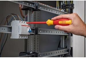 Bosch Δοκιμαστικό Κατσαβίδι Ηλεκτρολόγου VDE 10V Ακριβείας Σταυρός με Μέγεθος Μύτης PH2