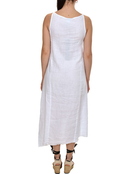 Sommer Midi Damenkleid Weiß