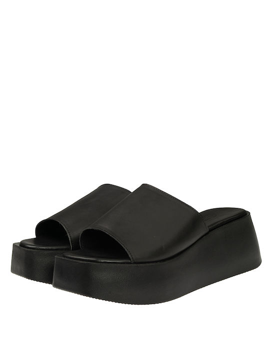 Baroque Women's Flat Sandals in Black Color