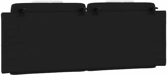 vidaXL Kopfstütze für Betten mit Leder Schwarz/Weiß 140cm
