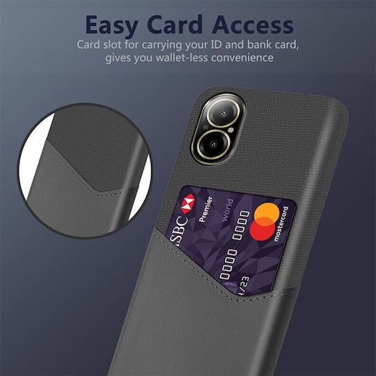 Card Slot Back Cover Πλαστικό Γκρι (Realme C67)