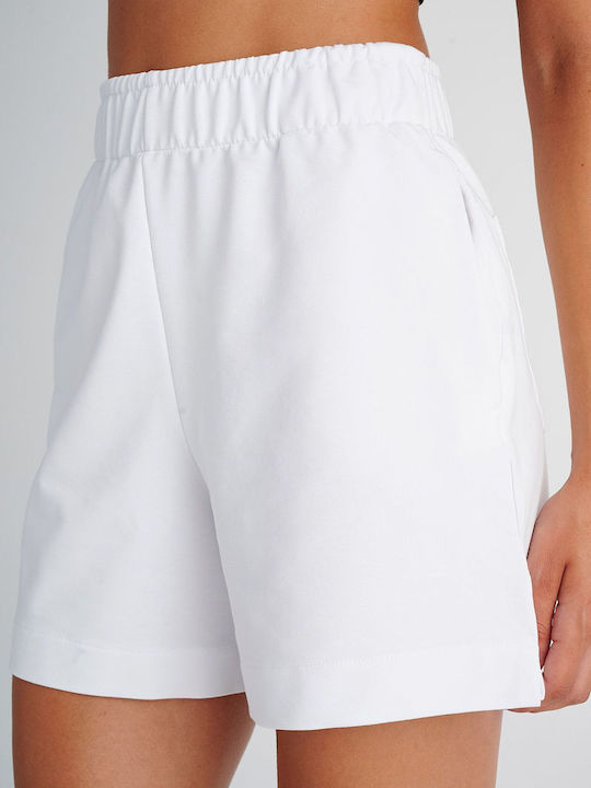 SugarFree Women's Sporty Bermuda Shorts White