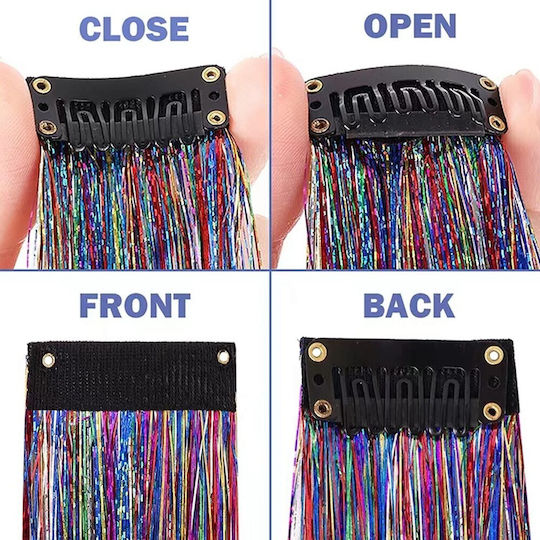 Sparkle Glitter Τουφάκι Extension Clip Τιμή Τουφάκι Green