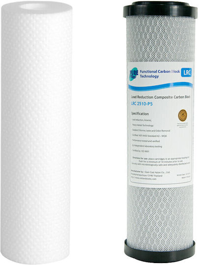 Ecosoft Water Filtration System Double Under Sink Micron ½" with Replacement Filter 65-0001/PPLRC