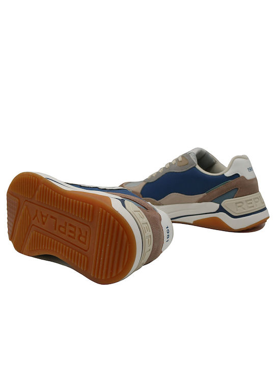 Replay Tennet Herren Sneakers Navy / Beige