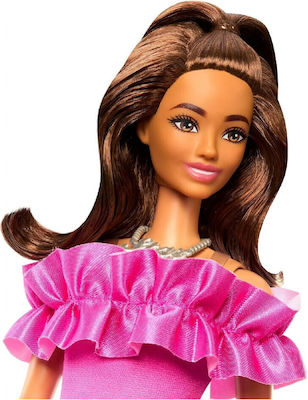 Barbie Fashionista Ruffled Pink Dress Doll for 3++ Years