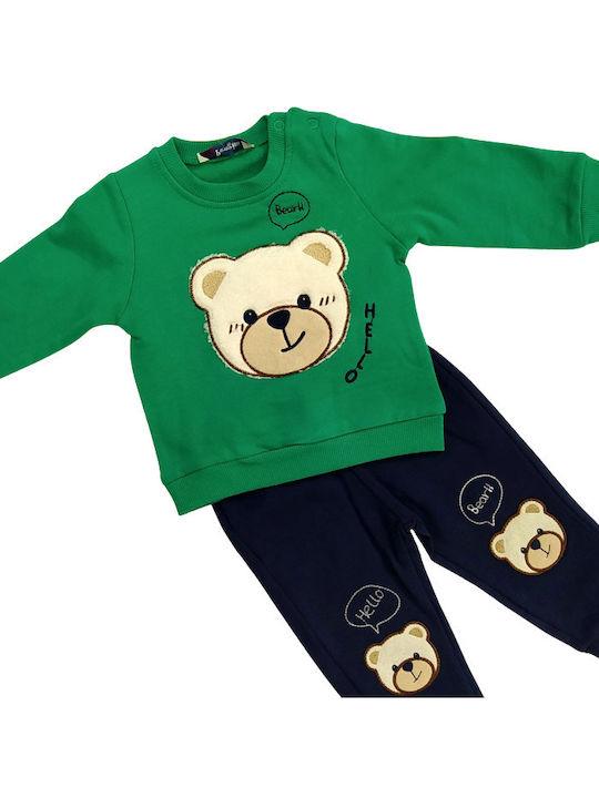 Baby Train Teddy Bear Form Set Verde