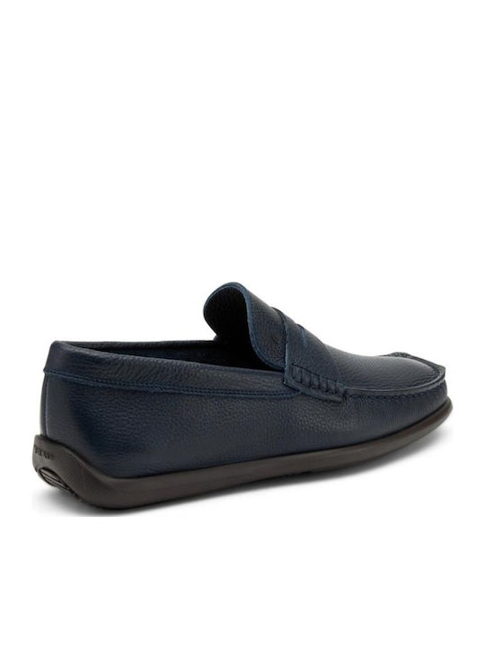 Δερμάτινα Ανδρικά Loafers σε Μπλε Χρώμα
