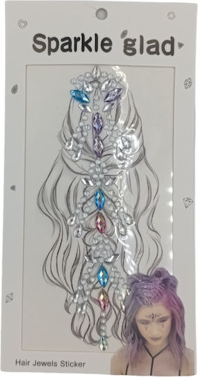 Haar Strass Aufkleber 4 Designs
