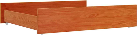 vidaXL Bed Drawer made of Wood with Wheels Coffee 90x93x18cm 2pcs