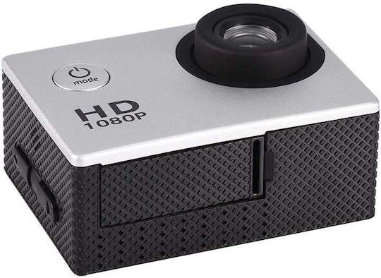 Mercaton 32GB Cameră de Acțiune Full HD (1080p) Subacvatică (cu Carcasă) cu Ecran 2" și Wi-Fi Argintie