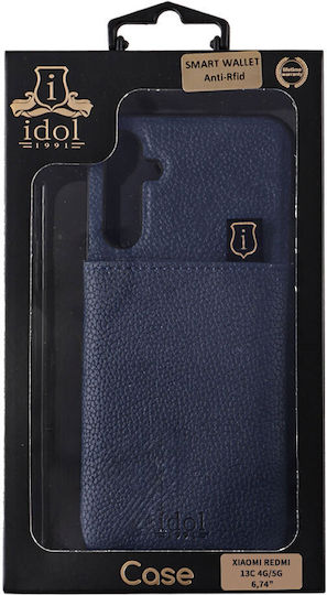 Idol 1991 Anti-rfid Wallet Leather / Silicone / Synthetic Leather Blue (Xiaomi Redmi 13C)