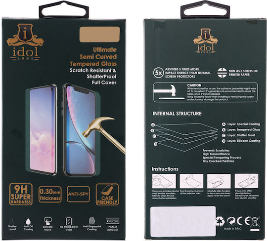 Idol 1991 0.3mm Full Glue Privacy Full Face Tempered Glass Μαύρο (Xiaomi 13T)