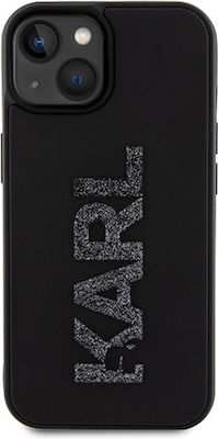 Karl Lagerfeld 3d Logo Glitter Back Cover Black (iPhone 15 Plus)