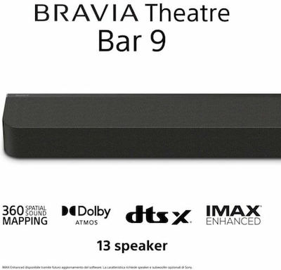 Sony Bravia Theatre Bar 9 Soundbar 585W 7.0.2 with Remote Control Black