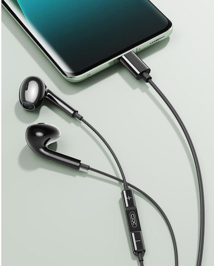 XO Ep74 Earbuds Handsfree Headphones with Connector USB-C Black